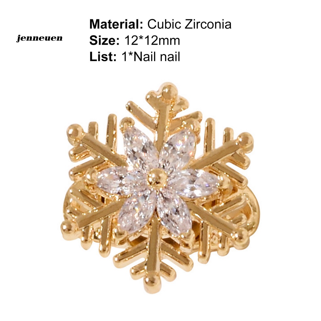 Đá Zirconia Hình Bông Tuyết Trang Trí Móng Tay DIY Mừng Năm Mới