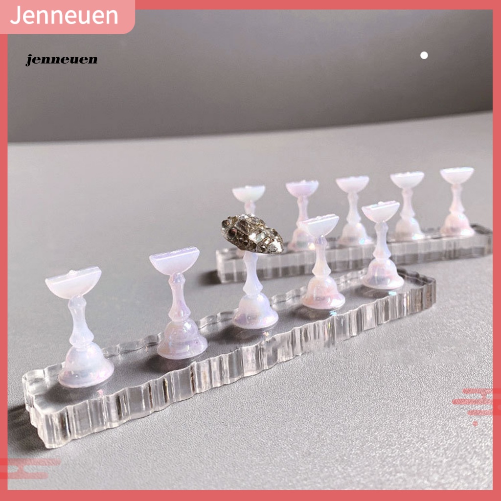 1 Bộ Giá Đỡ Trưng Bày Móng Tay Giả Mini Gọn Nhẹ Chống Mài Mòn DIY