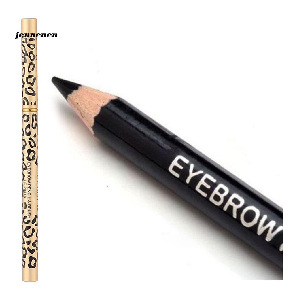 Bút Chì Kẻ Lông Mày JEN JEN Hai Đầu Chống Thấm Nước In Họa Tiết Da Báo