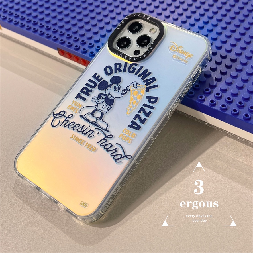 Ốp Điện Thoại Silicon Mềm Chống Sốc Màu Laser Hình Chú Chuột Cho iPhone 14 13 12 11 Pro Max SE2020 X Xr Xs Max 8 7 Plus