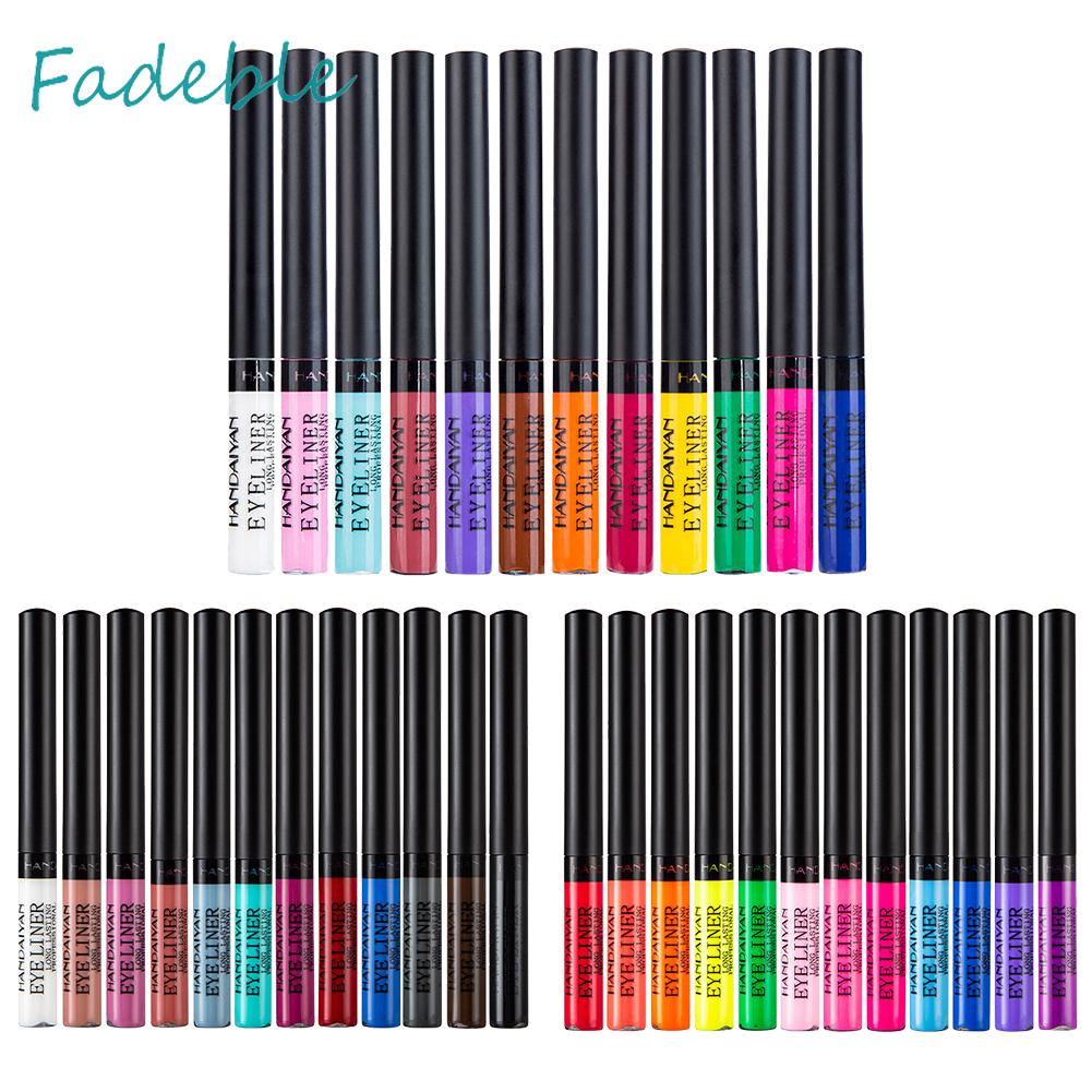 Set 12 Bút Kẻ Mắt Nhanh Khô Chống Thấm Nước Không Nhòe