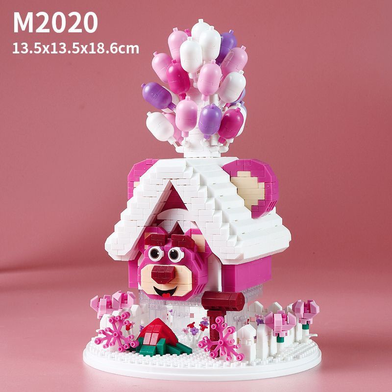 Bộ Đồ Chơi Lắp Ráp Mô Hình Lego Ba Chiều Hình Gấu Dâu Tây Dễ Thương Dành Cho Trẻ Em