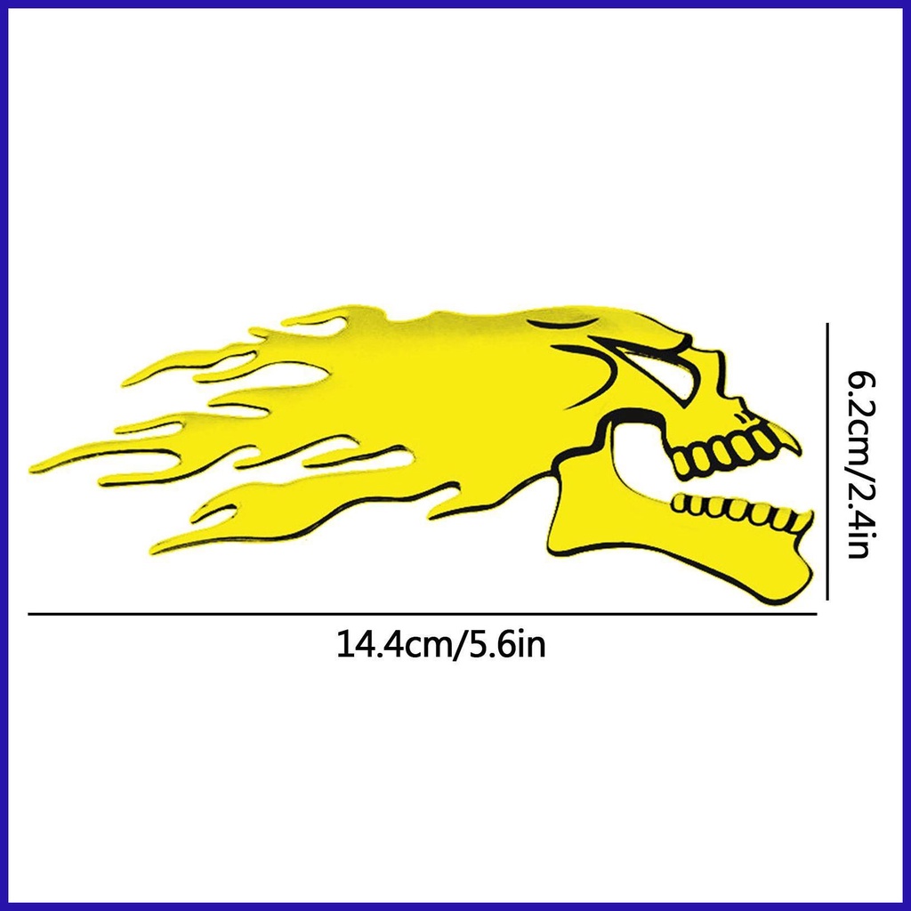 Set 2 Miếng Dán Trang Trí Thân Xe Hơi Hình Đầu Lâu 3D Sáng Tạo