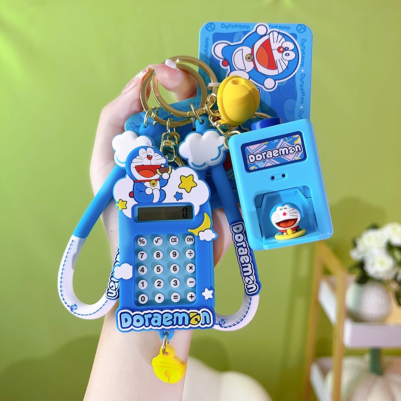 Móc Khóa Hình Máy Tính Hoạt Hình Doraemon Đáng Yêu
