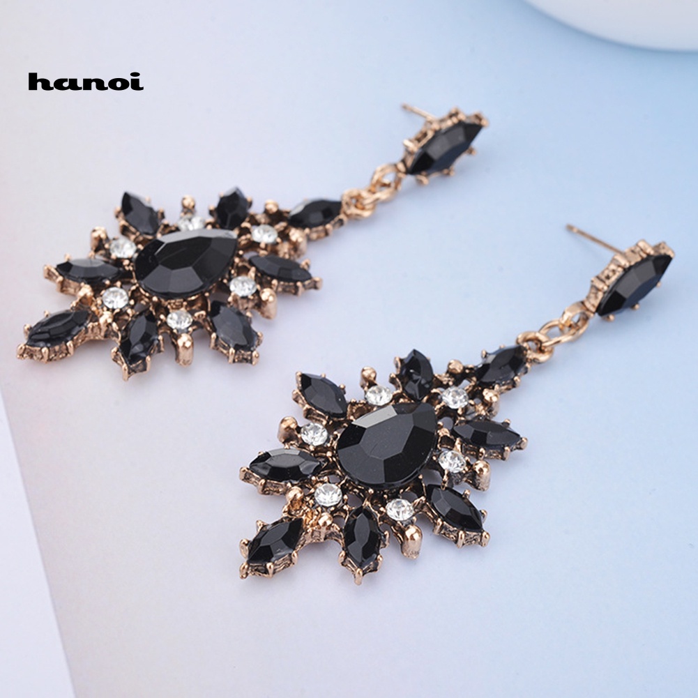 Bông Tai Giọt Nước Đính Đá Thời Trang Nữ Tính