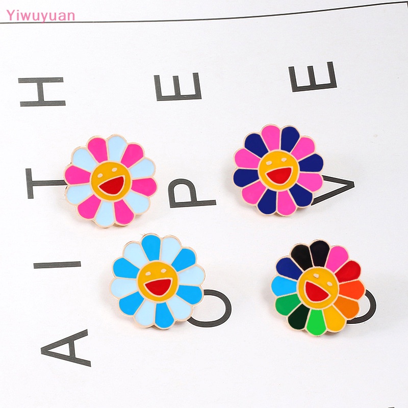 < Yiwuyuan > Ghim Cài Áo Hình Hoa Hướng Dương Nhiều Màu Sắc Dễ Thương Quà Tặng Cho Bạn Bè Bán Sỉ Mới