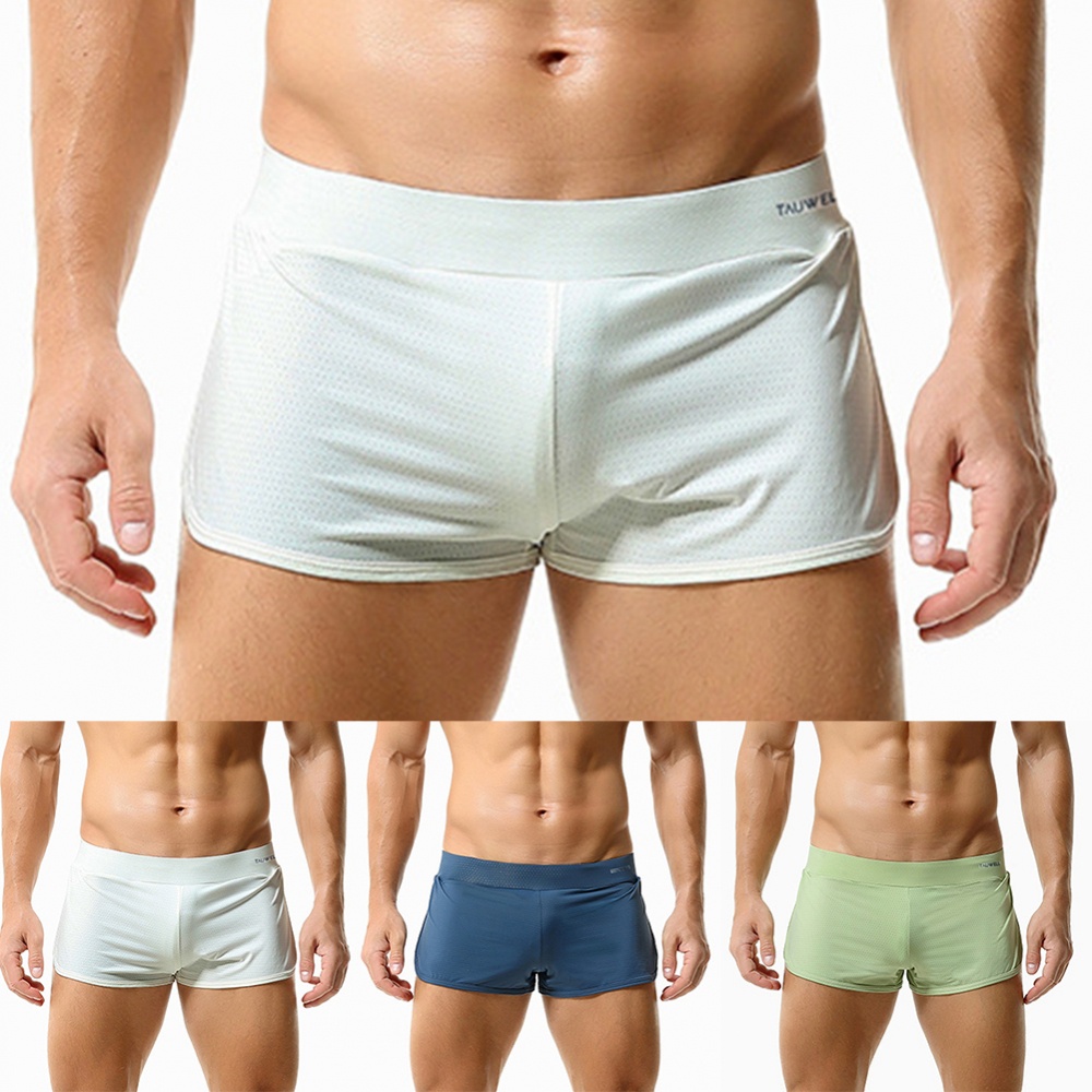 Quần bikini boxer briefs nam boxer men \'s sponge pouch cup thoáng khí