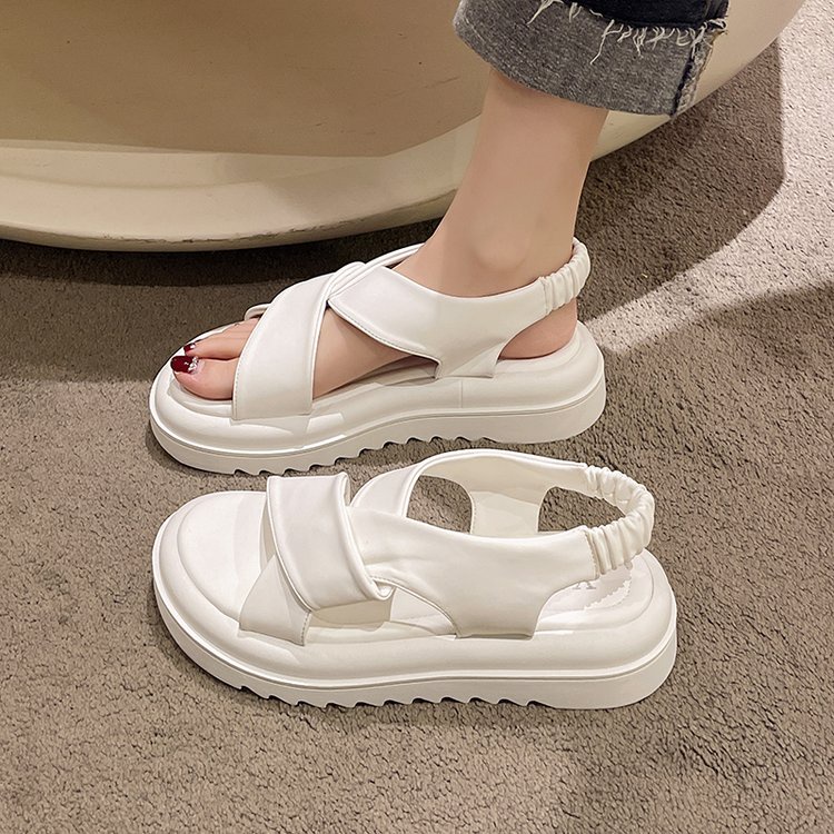 Giày Sandal Đế Dày 4.5CM Phong Cách La Mã Thời Trang Mùa Hè Hàng Mới