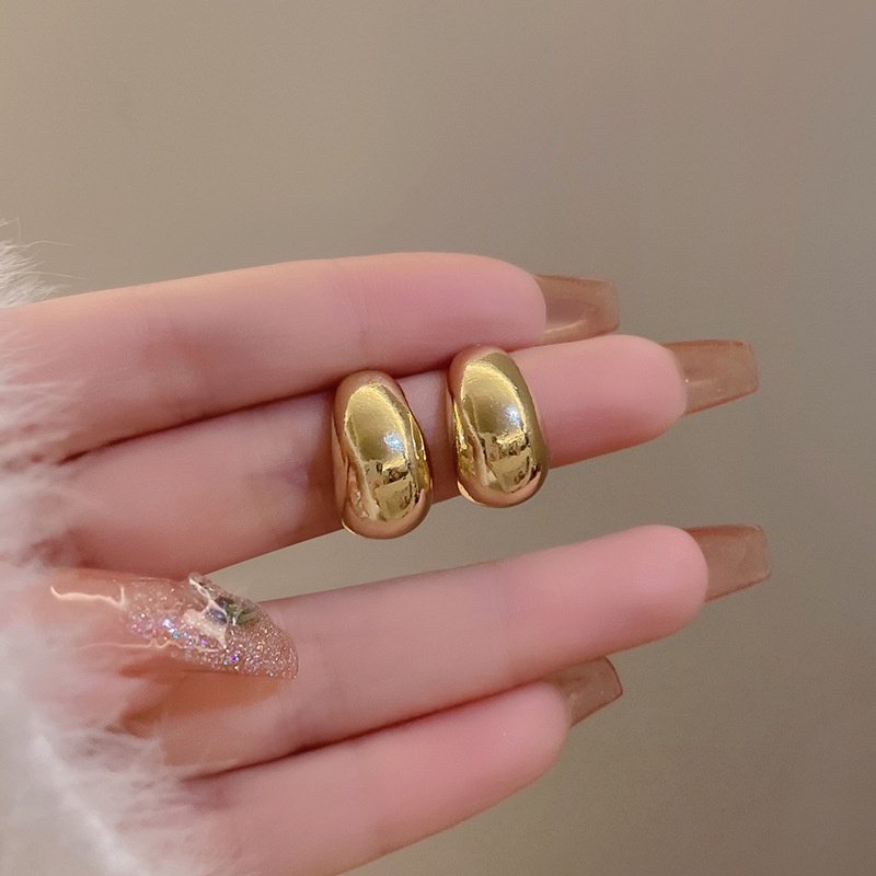 Bông Tai Hợp Kim Hình Hạt Đậu Nhỏ Phong Cách Retro Sang Trọng Thời Trang Cho Nữ