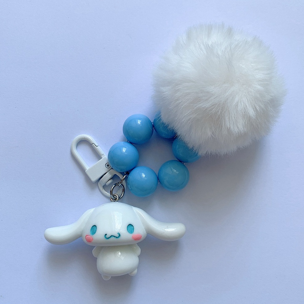 Dây Đeo Điện Thoại / Tai Nghe Bluetooth Chống Thất Lạc Hình Kuromi Melody Cinnamoroll Có Quả Bông Mềm Mại Dễ Thương