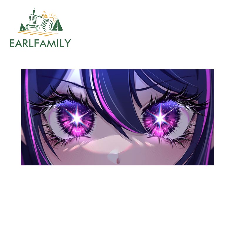Earlfamily 13cm Cho Anime Bé Gái Mắt Miếng Dán Vui Nhộn Laptop Chống Nắng Decal Cản Vinyl Cá Tính Đồ Họa Windows Trang Trí