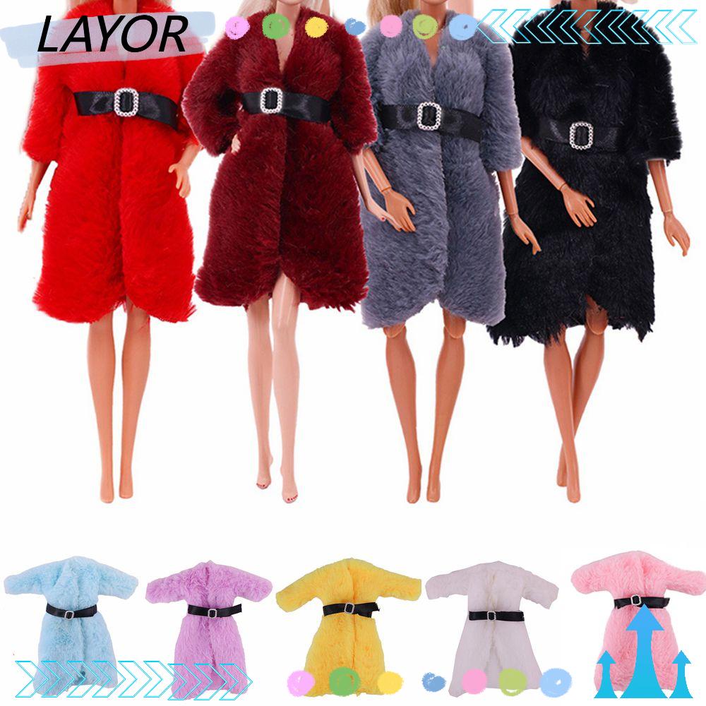 Áo Khoác Lông Dáng Dài 26-30cm Thời Trang Mùa Đông Cho Búp Bê Nhiều Màu Sắc