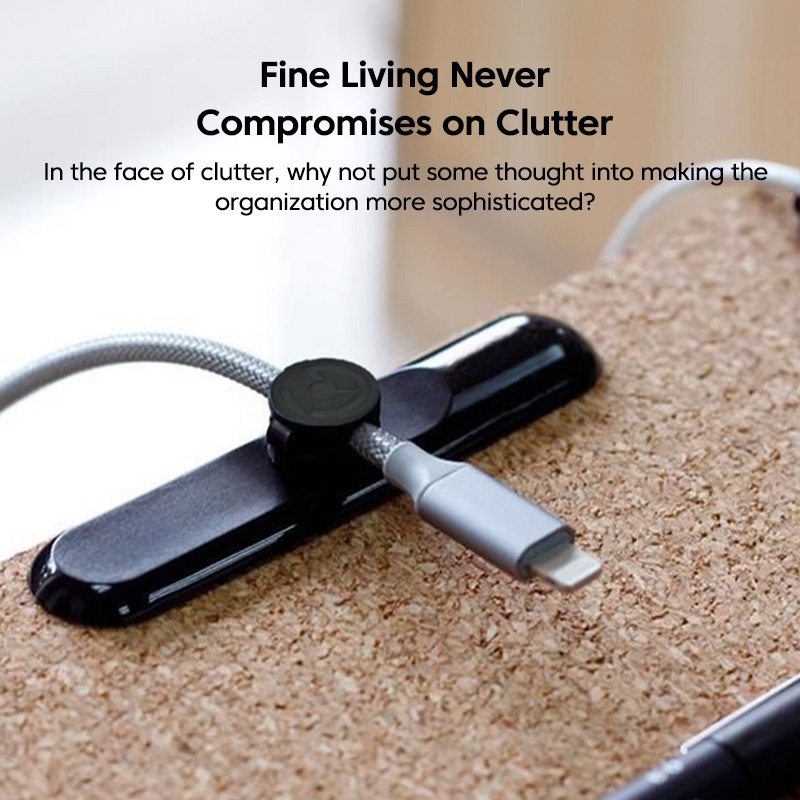 Giá Đỡ Nam Châm Quấn Dây Cáp USB Bằng Silicone