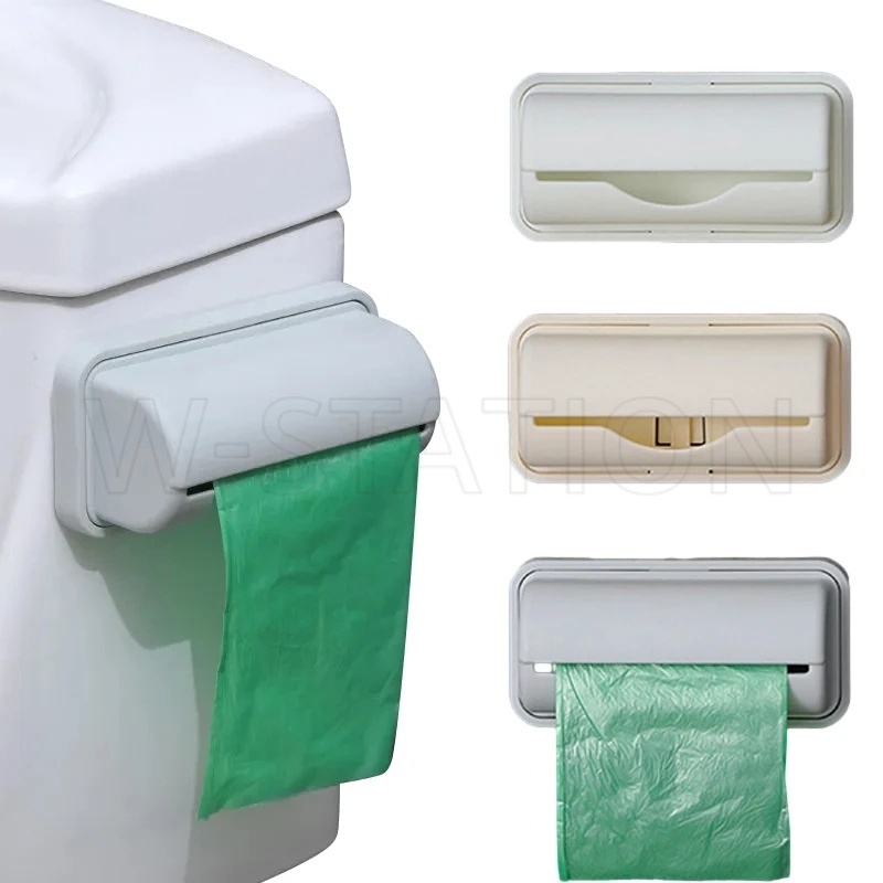 Hộp Đựng Túi Rác Gắn Tường Không Đục Lỗ Tiện Dụng Cho Nhà Bếp / Phòng Tắm