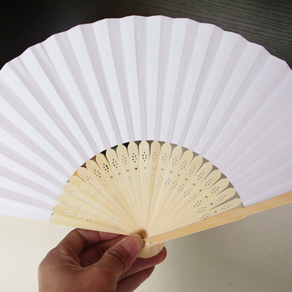 Quạt Xếp Cầm Tay Bằng Giấy Tre Phong Cách Trung Hoa