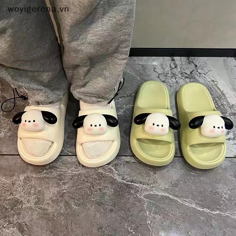 🔥đế cao 2cm🔥 Dép bánh mì nữ sandal Dép nền tảng Đáy siêu mềm sandal nữ Dép Đi Trong Nhà Chống Trượt Họa Tiết Hoạt Hình Dễ Thương Kích thước 36-41