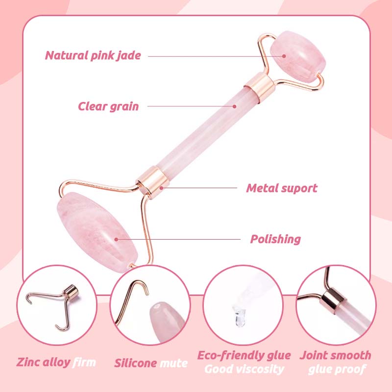 FEPO Cây Lăn Mát Xa Nâng Cơ Mặt Bằng Ngọc Bích Tự Nhiên 2 Trong 1