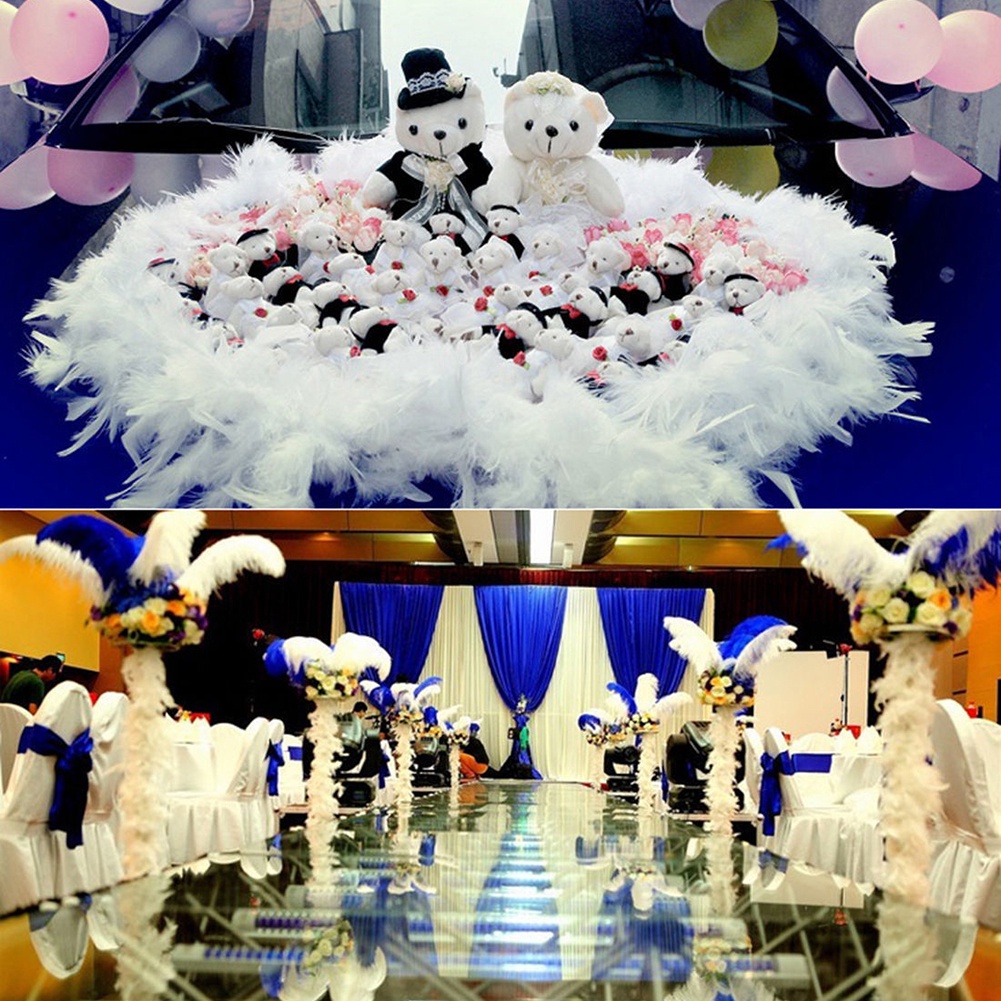 Dây Ruy Băng Lông Vũ Dài 2M Dùng Trang Trí Tiệc Cưới