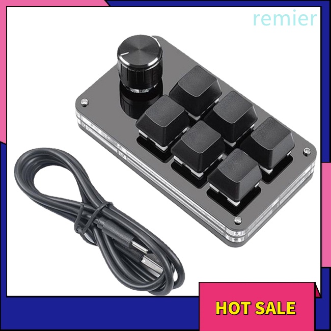 Re 6 phím usb bàn phím tùy chỉnh nút âm lượng núm lập trình macro game photoshop bàn phím cơ hoán đổi nóng