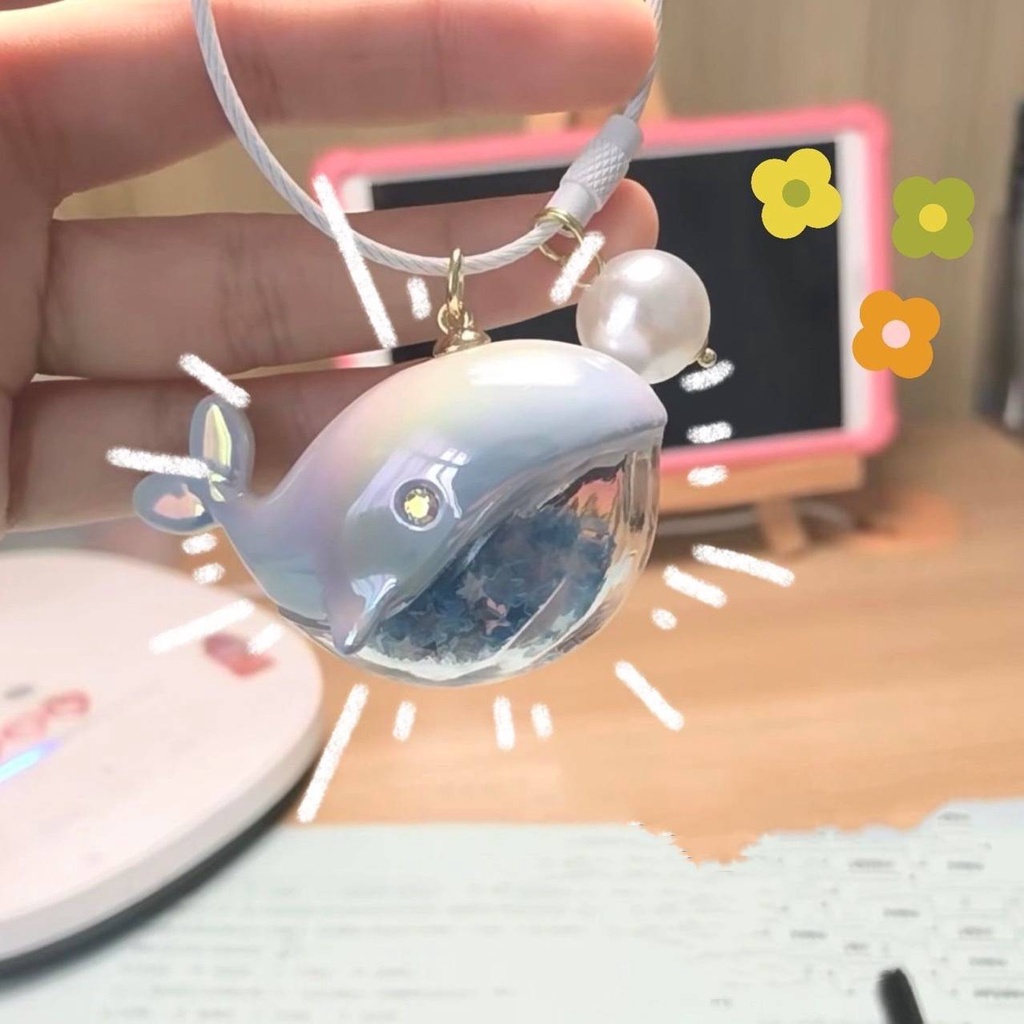 🐋Hàng tồn kho🐋Phụ Kiện Móc Khóa Hình Cá Voi Su Zaizai dolphin Khi Chạy Ba Lô