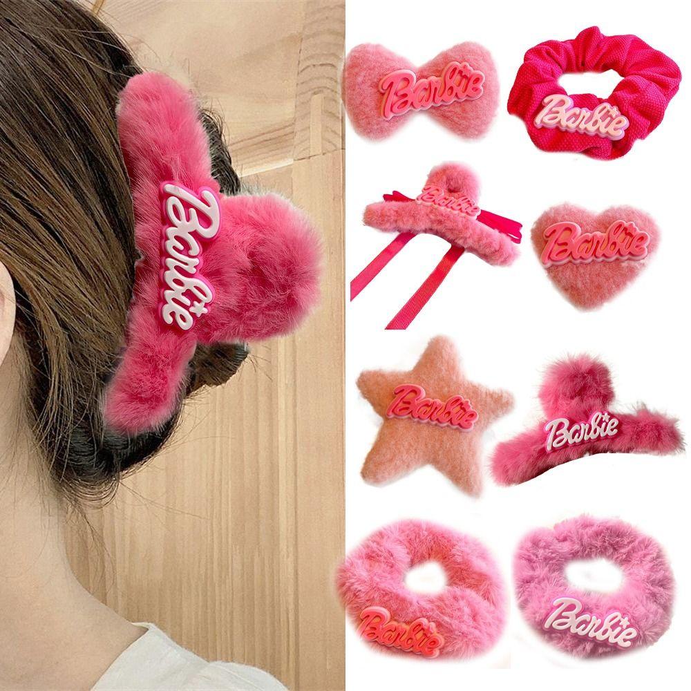 Kẹp Tóc Hình Nơ Bằng Nhung Màu Sắc Xinh Xắn Dành Cho Búp Bê Barbie