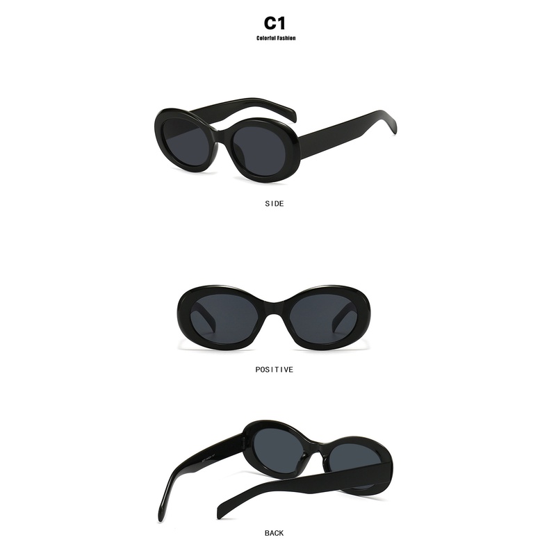 Kính Mát Gọng Oval Phong Cách Retro Thời Trang Cho Nữ