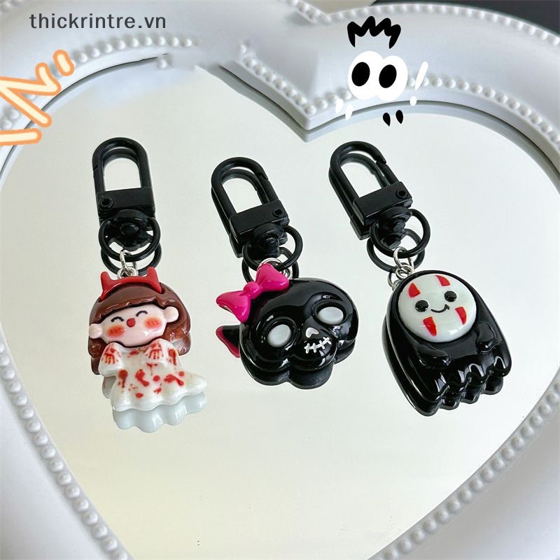Móc Khóa Hình Ma Bí Ngô Halloween Dễ Thương Trang Trí Ba Lô / Túi Xách / Xe Hơi
