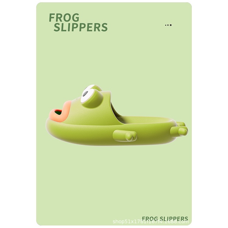 Dép Đi Biển Chống Trượt Hình Ếch Hoạt Hình Dễ Thương Cho Nữ