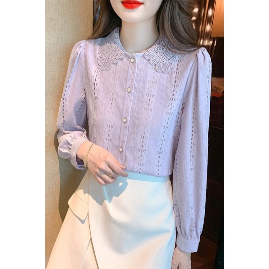 Áo Sơ Mi Tay Dài Phong Cách Thời Trang Mùa Thu 2023 Cho Nữ/áo nữ/áo kiểu hàn quốc/áo kiểu nữ/áo sơ mi nữ