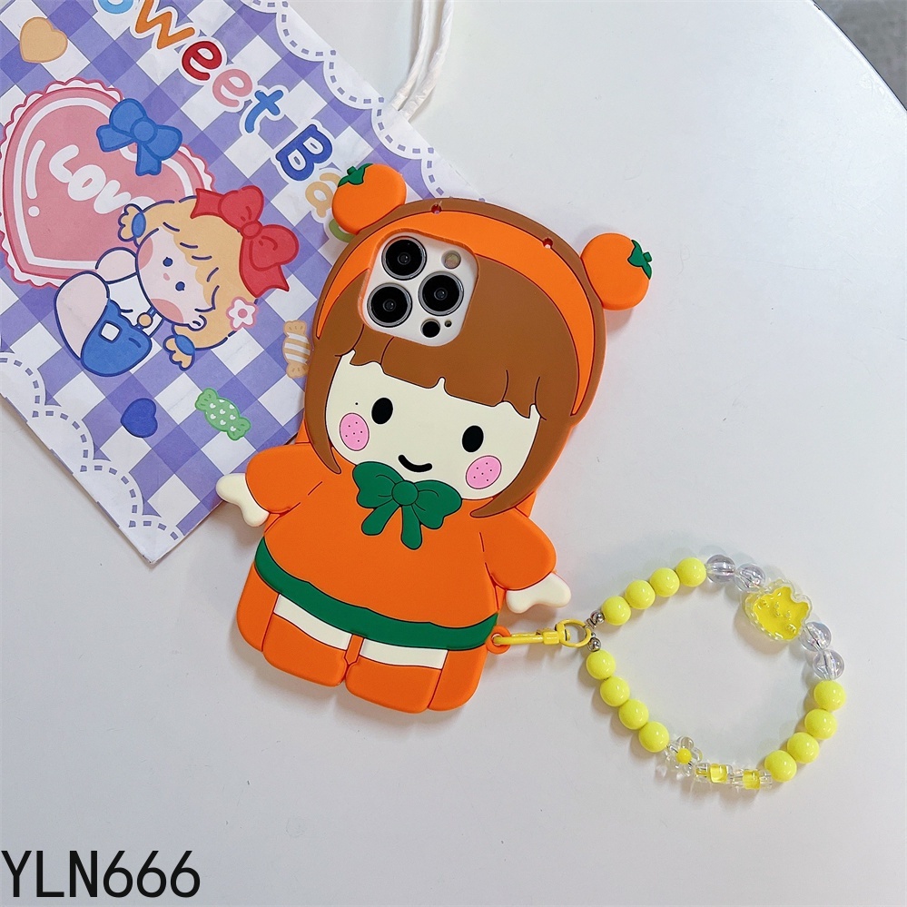 Vivo v5 v9 v11 v15 v17 v19 v20 v21 v23 v25 v27 pro v20se v21e v23e v25e v27e v17neo v19neo s1 pro phong cách xu hướng cao su silicon mềm có dây buộc vỏ đựng điện thoại hình cô gái đáng yêu