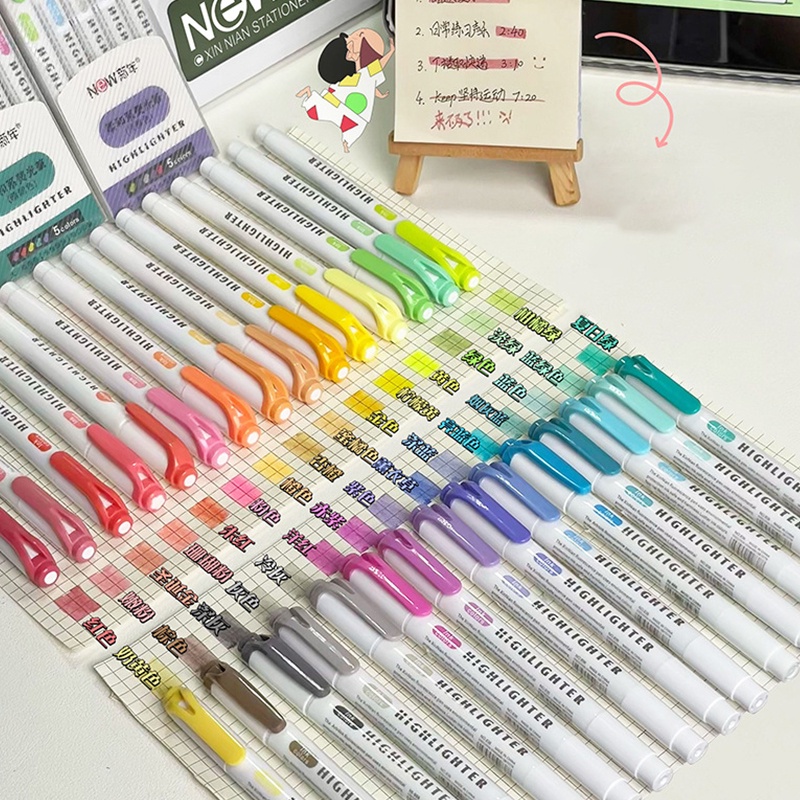 Set 30 Bút Đánh Dấu Hai Đầu Sáng Tạo Nhiều Màu Sắc Dành Cho Học Sinh DIY