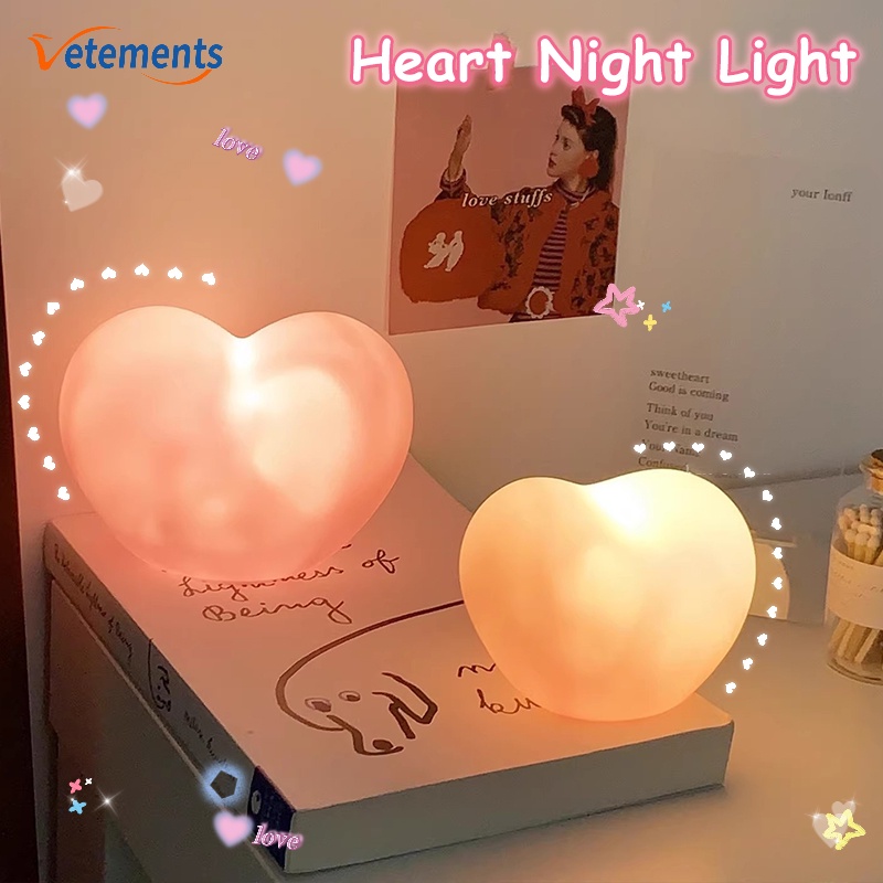 Đèn trái tim tình yêu lãng mạn 3d / đèn ngủ led mini để trang trí phòng / đèn bàn kawaii trang trí nội thất xung quanh nhà giáng sinh