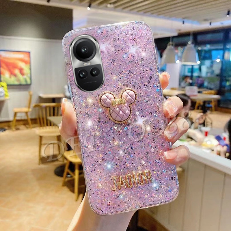 Ốp Điện Thoại tpu Mềm Trang Trí Kim Tuyến Hình Gấu Cho oppo reno 10 pro plus 10pro 10pro + a78 a58 4g 5g reno10 pro 2023