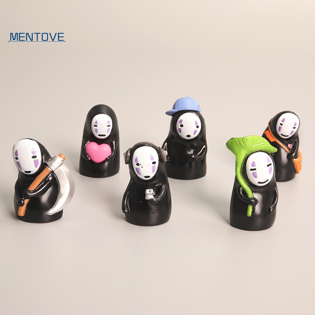 Set 6 Mô Hình Nhân Vật Vô Diện Trang Trí Tiểu Cảnh
