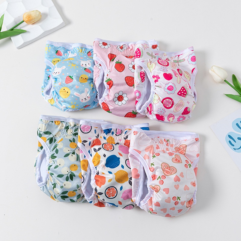 Quần sinh lý cho chó in dễ thương cho nữ quần đùi cho chó con đồ lót cho chó có thể giặt được tã lót cho thú cưng