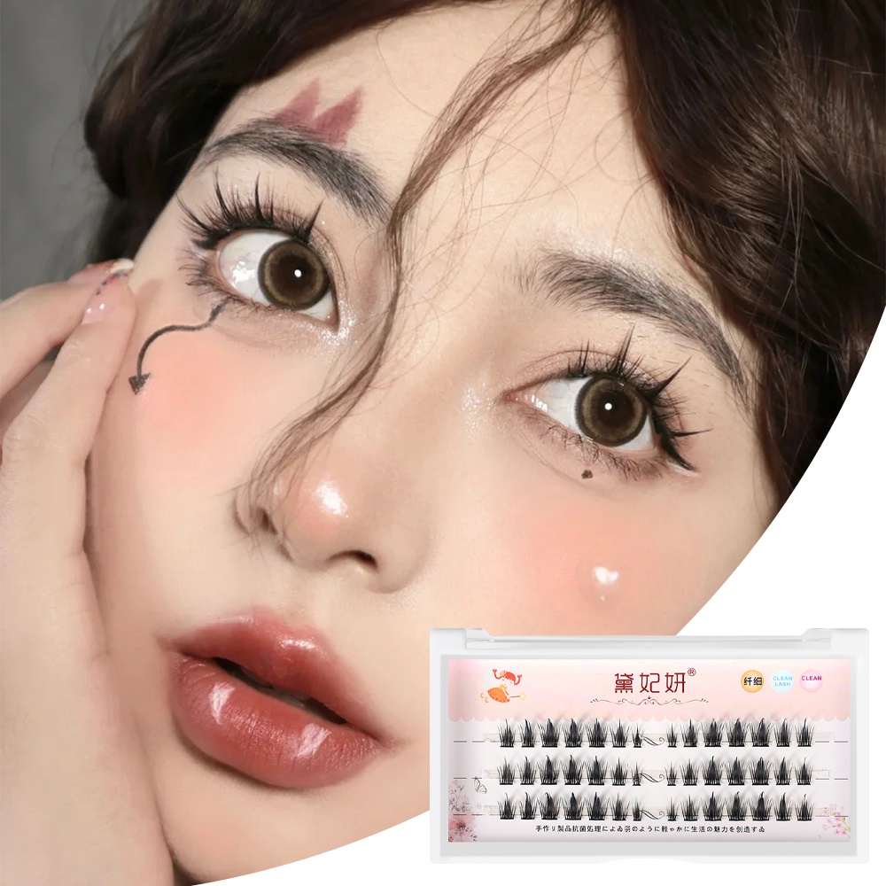 Cụm cá nhân little devil false eyelashes bundle diy cosplay makeup wispy manga lashes soft natural eyelash extension new yr