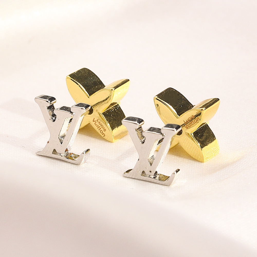 Thời Trang Bông Tai lv louis vuitton Bằng Thép Titan Cao Cấp