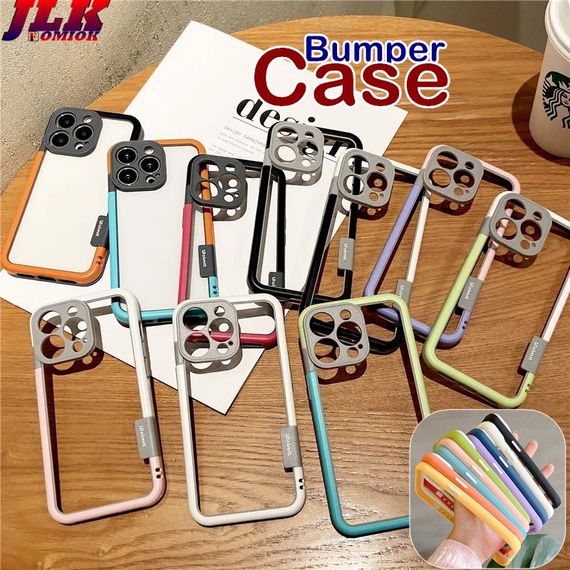 [JLK] Bumper Case Funda For iPhone 15 PLus 13 Pro Max iphone13 Mini Colorful Soft Silicone Frame Sho