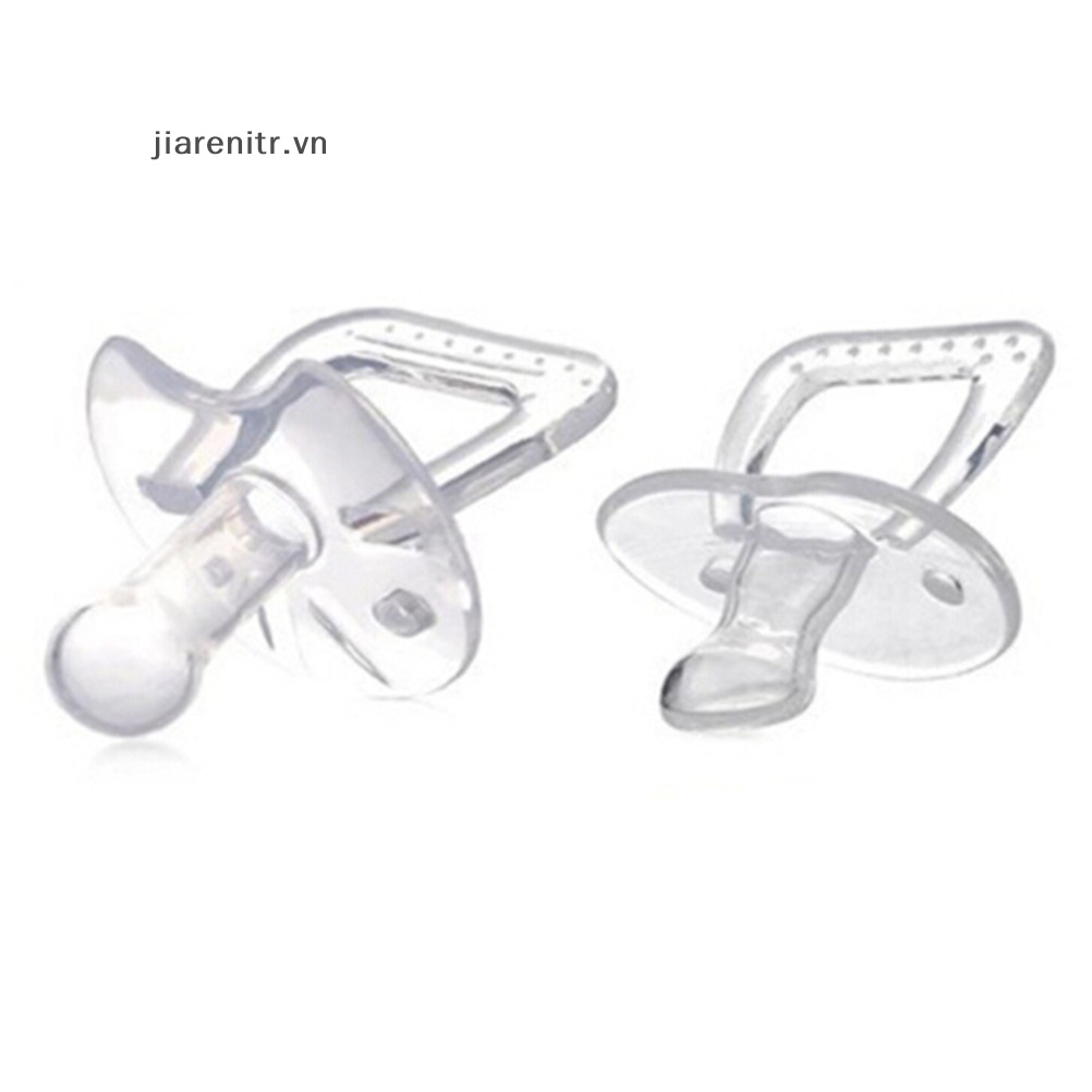 Ji đơn giản trong suốt an toàn silicone cho trẻ sơ sinh núm vú giả tròn phẳng vn