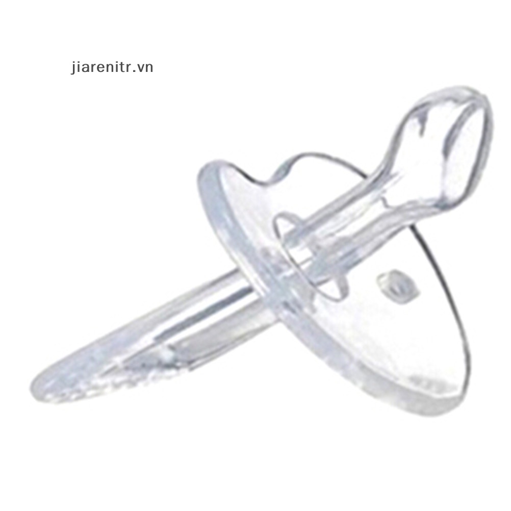 Ji đơn giản trong suốt an toàn silicone cho trẻ sơ sinh núm vú giả tròn phẳng vn