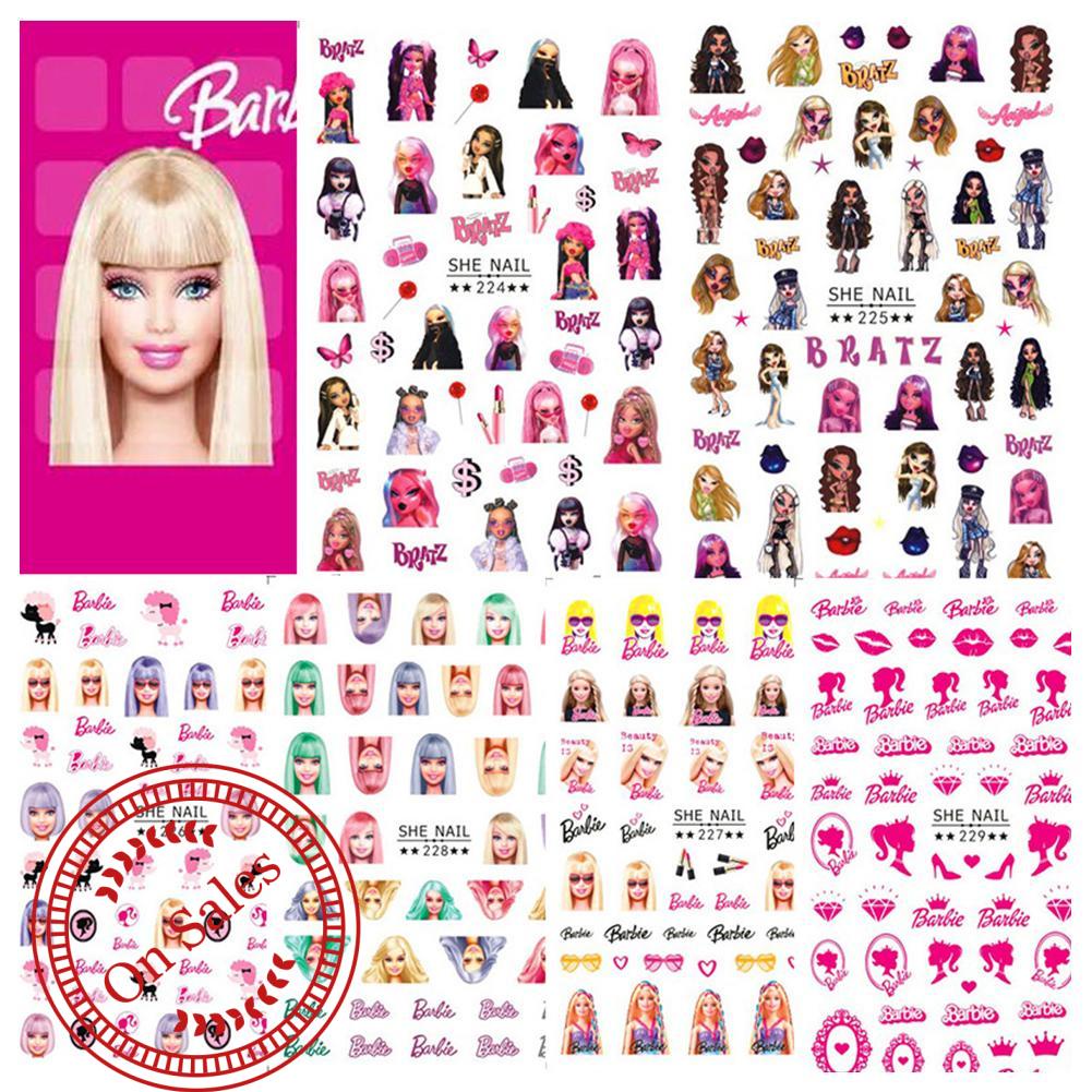 2023 phim hoạt hình mới barbie nail sticker nail sticker r8l6