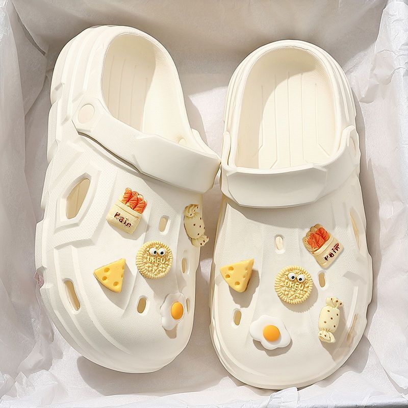 Giày Lười Đế Dày Có Lỗ Thoát Khí Chống Trượt Thời Trang Đi Biển