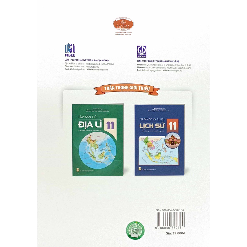 Sách Tập Bản Đồ Địa Lí 11