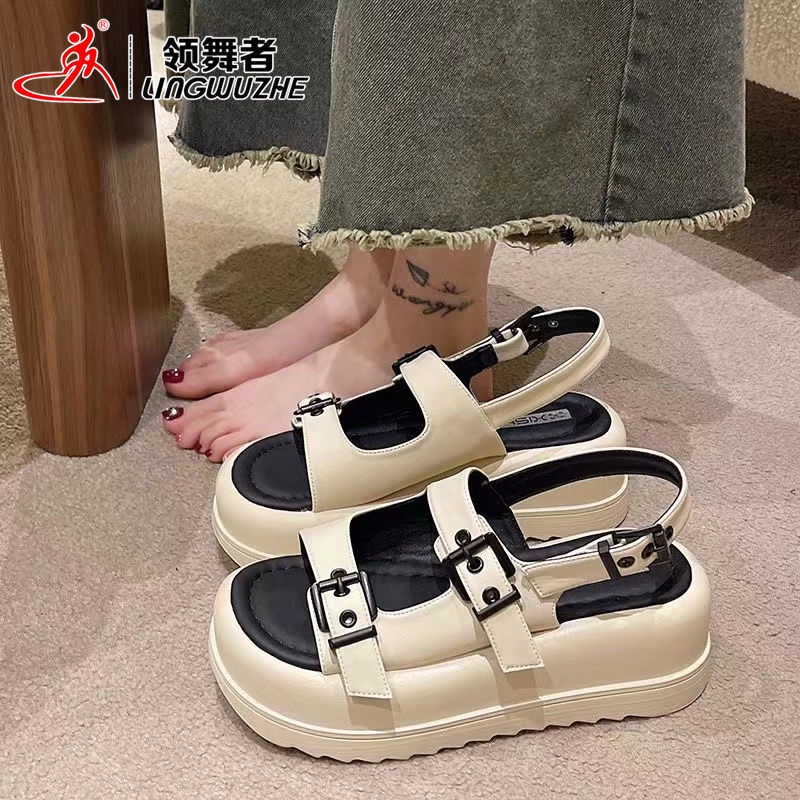 ✨Cool a lead dancer dép thể thao đa năng đế dày cho nữ 2023 mùa hè mới phong cách harajuku bãi biển giải trí caligae
