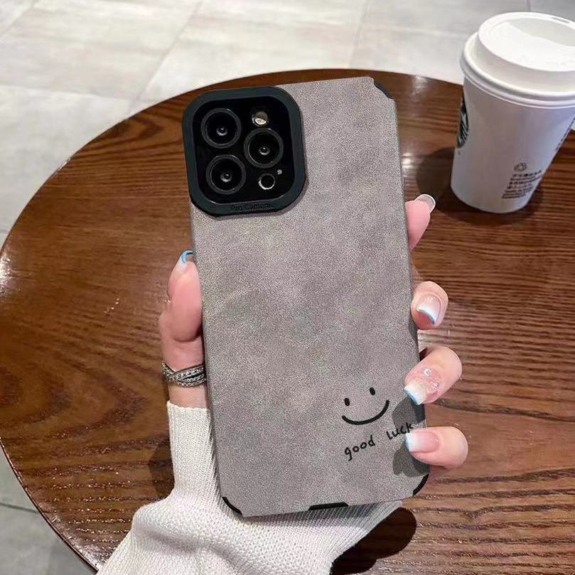 Ốp lưng iPhone Ốp lưng mềm mặt cười đơn giản cho điện thoại di động apple 14pro / 13promax / iphone11 xsmax drop-resistant 12pro / 8p
