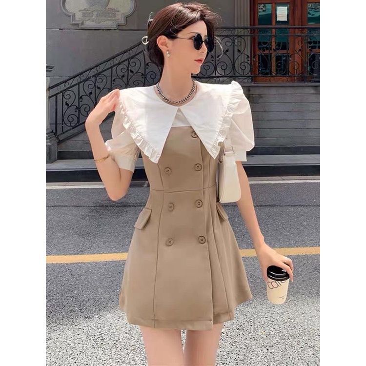 Váy Thời Trang Béo Xinh Bigsize Cổ Nhọn Tay Bồng Dễ Thương Cho Các Nàng 50-100Kg