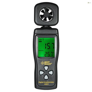 Smart sensor mini anemometer lcd digital wind speed meter đo nhiệt độ vận tốc không khí có đèn nền