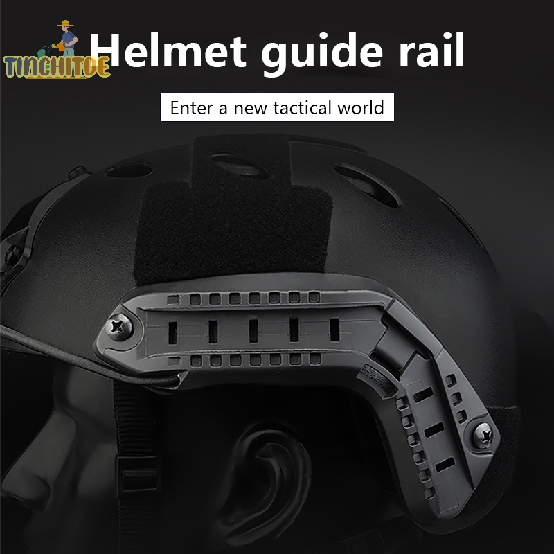 Phụ kiện mũ bảo hiểm rail mount mũ bảo hiểm nhanh arc side guide rail sports helmet guide [mới]