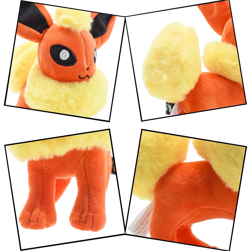 Gia đình evee mới tư thế đứng nhỏ evee búp bê sang trọng umbreon espeon jolteon flareon doll