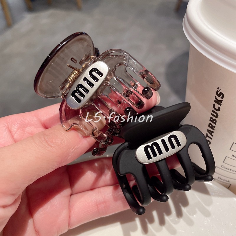 Kẹp Tóc Đuôi Ngựa Hình Vuông Màu Đen / Bạc Cao Cấp Thời Trang 2023